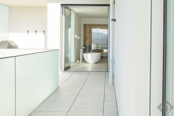 Badezimmer mit Terrasse