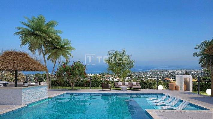 Traditional Stone Arch Villa with Sea View in Lapta