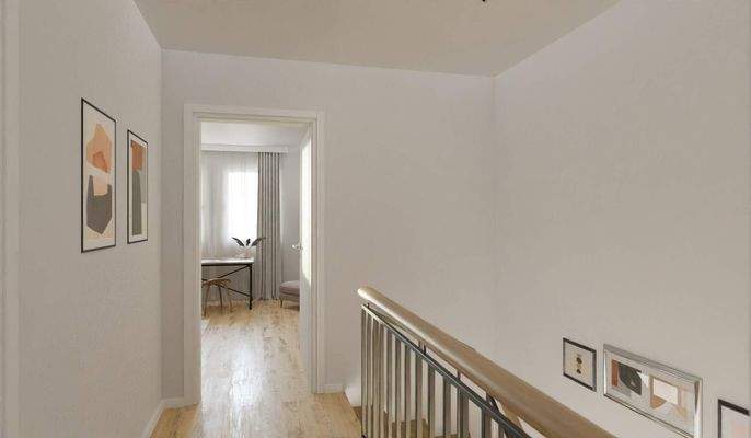 Heller und freundlicher Flur im Obergeschoss