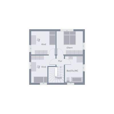 Obergeschoos Grundriss ( Muster) 