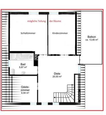 Grundriss Obergeschoss Option 2