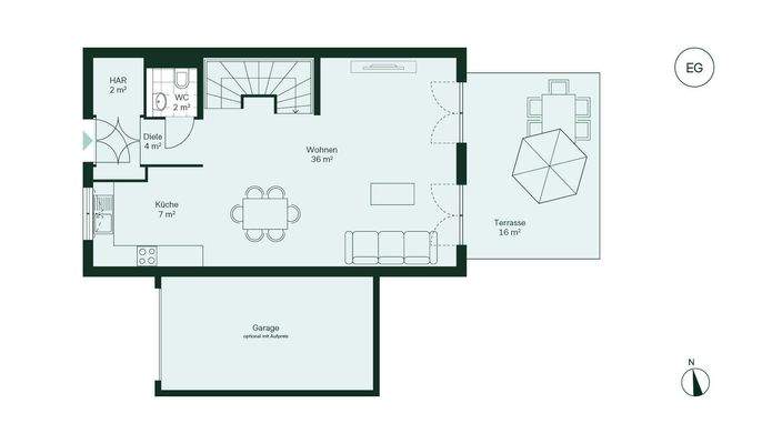 Grundriss des Erdgeschosses