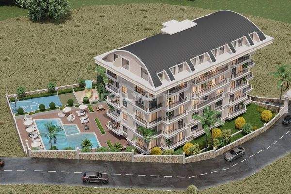 Flats for Sale Close to the Sea in Tosmur, Alanya