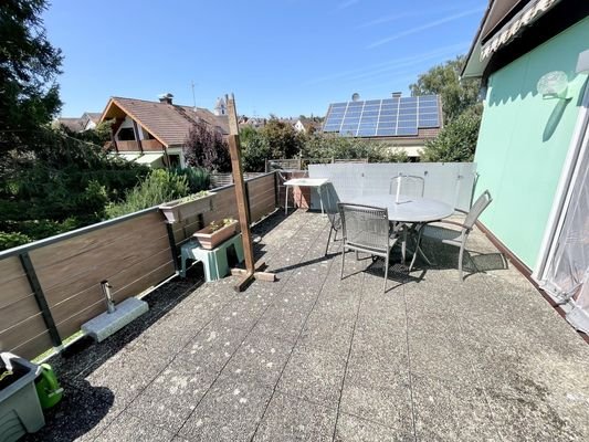 Terrasse auf der Garage