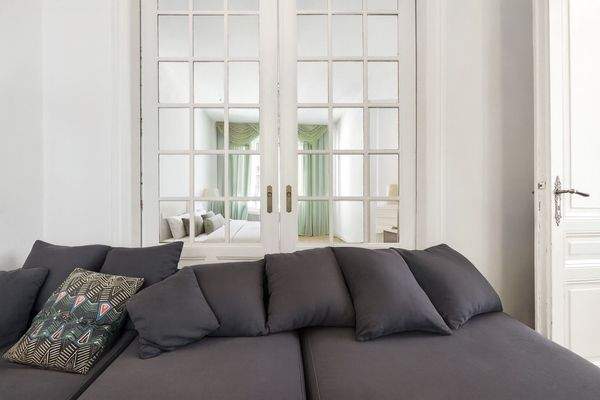 Flügeltüren im Wohnzimmer visualisiert