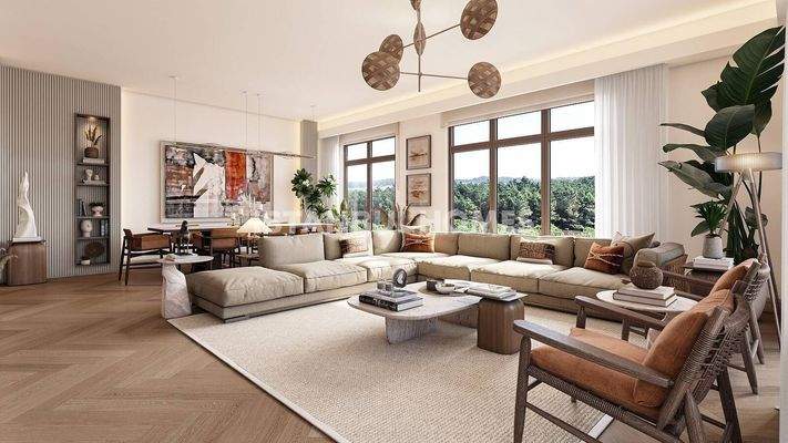 High-Ceiling Apartments in a Residential Complex in Eyup