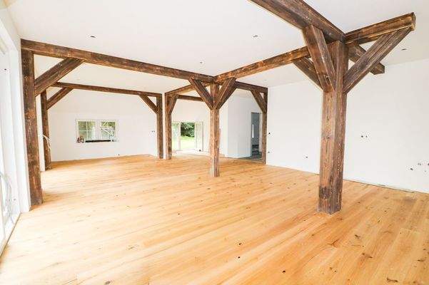 Offener Wohn-, Ess- und Kochbereich