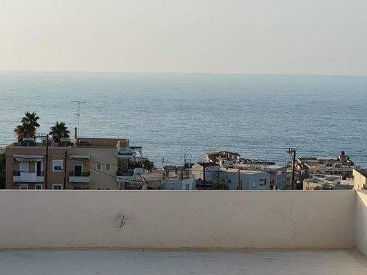 Kreta, Violi Charaki: Exquisites Haus mit Panoramablick auf das Meer und die Stadt Rethymno zu verkaufen