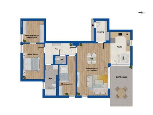 Grundriss - Penthousewohnung