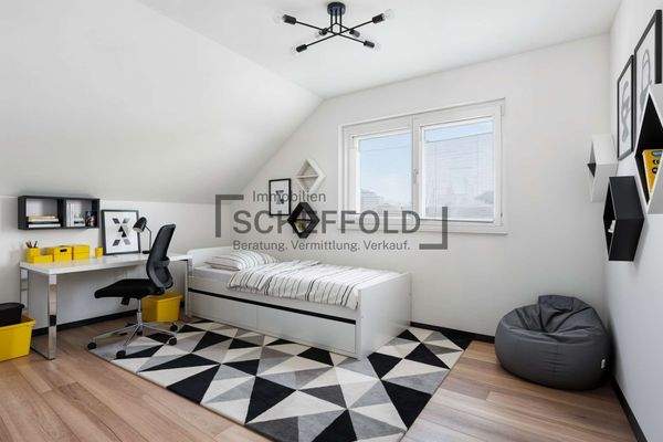 Kinderzimmer 2 - virtuell möbliert (KI generiert)