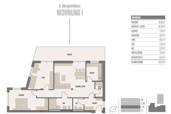 1. OG Wohnung 1