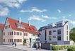 Neubau mit renoviertem Denkmalhaus - unverbindliche Visu
