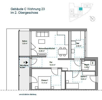 Grundriss Wohnung 23