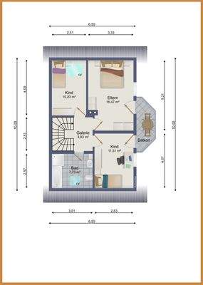 Grundriss Obergeschoss