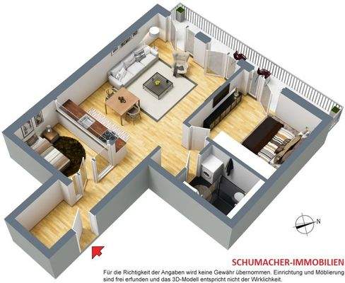 Grundriss der Wohnung