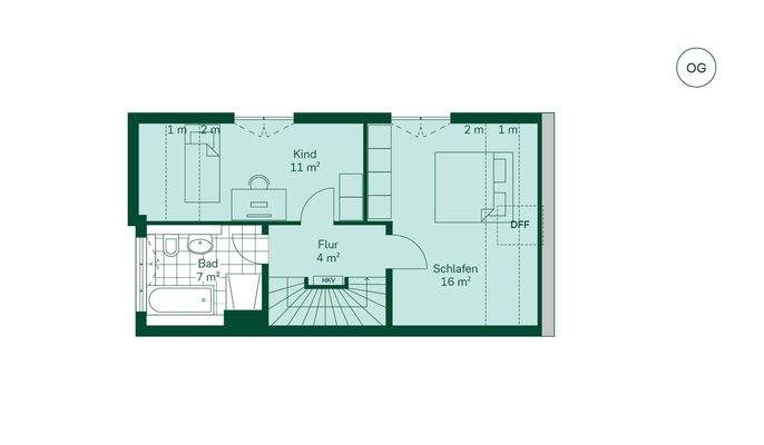 Reihenhaus Grundriss OG