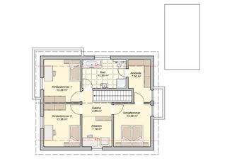 Satteldachhaus Mainz Grundriss DG V1