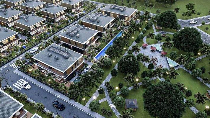 4-Bedroom Houses Short Drive Distance to the Sea in Antalya