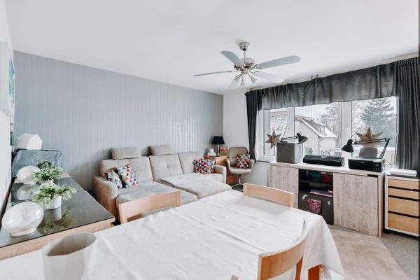 Wohn- und Esszimmer in der Obergeschosswohnung