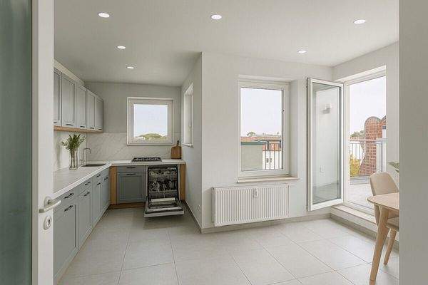 Küche virtuell möbliert