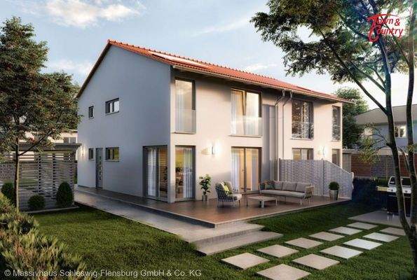 Ansicht Garten Satteldach