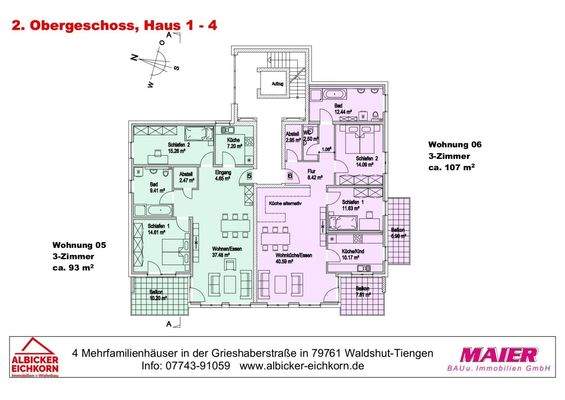 Haus 3: Übersicht Obergeschoss 2