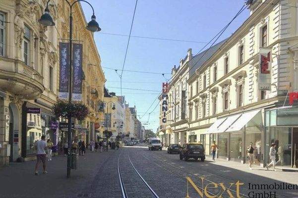 Blick Landstrasse Richtung Bahnhof