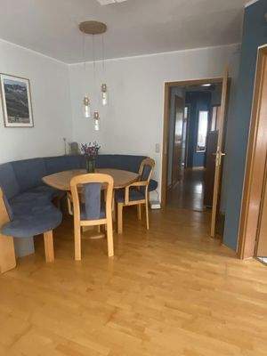 Essecke im Wohnzimmer