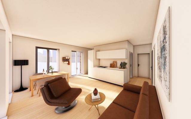 Wohnen und Küche WE 3