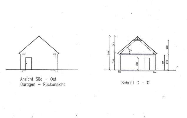 Ansicht-Schnitt Garage