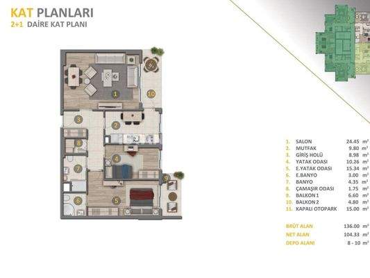 New Apartments with High Investment Chance in Istanbul