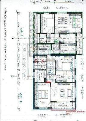 Gesamtgrundriss Obergeschoss, Wohnung Nr. 3