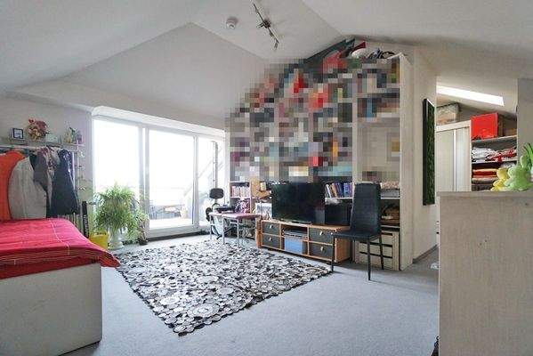 Schlafen, Blick zur Dachterrasse