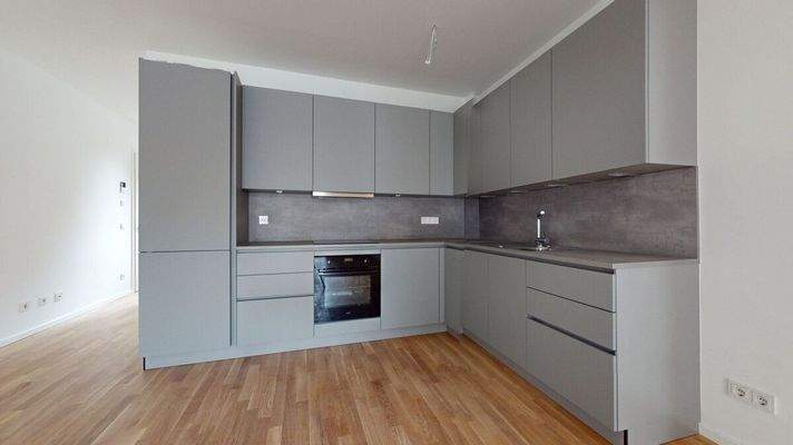 Küche mit Einbauküche