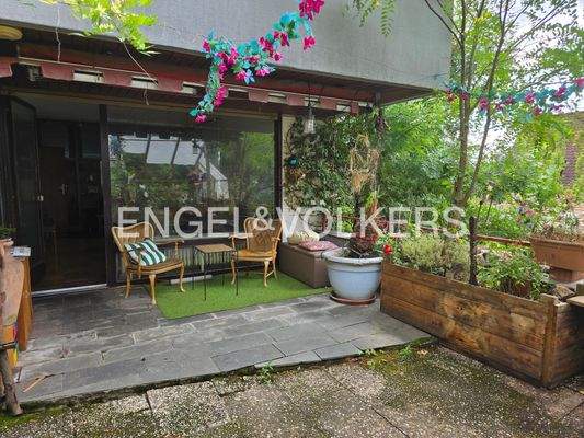 Überdachter Teil der Terrasse