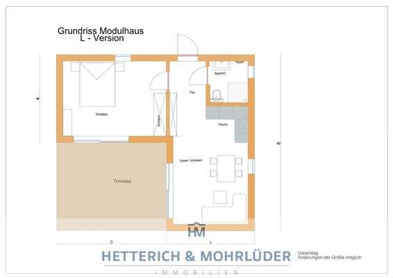 Grundriss Modulhaus 2L