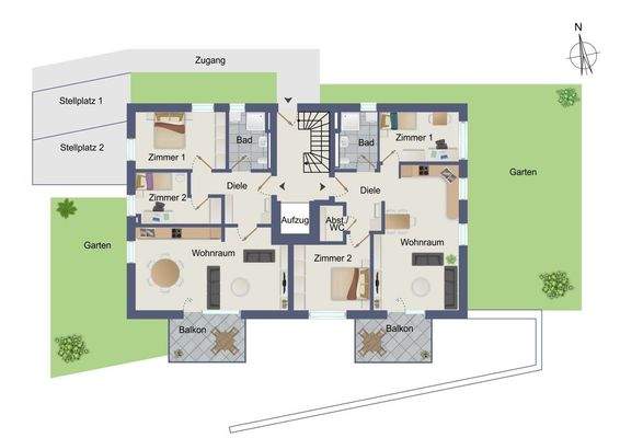 Wohnung Nr. 1, linke Seite