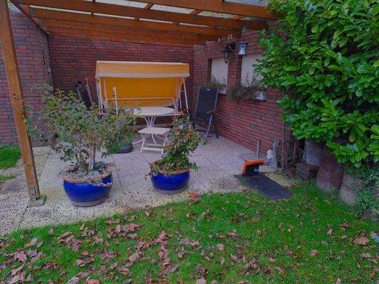 Terrassenbereich im Sommer