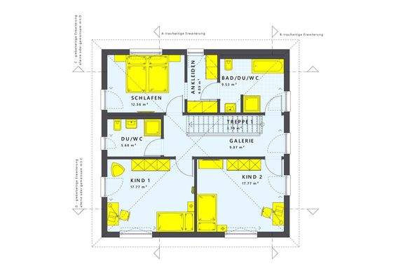 Obergeschoss mit Elternbereich