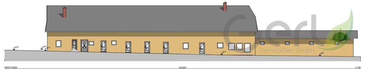 West Ansicht Hauptgebäude