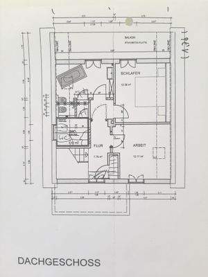 Grundriss 1.OG/DG mit Balkon