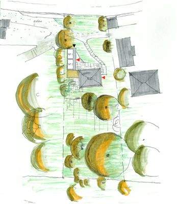 Freiflächenplan Variante 1