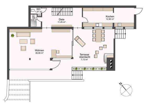 Grundriss Gartengeschoss