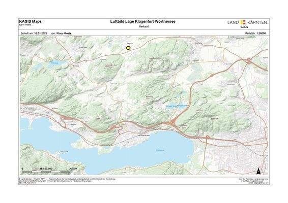 Lage nahe Klagenfurt und Wörthersee