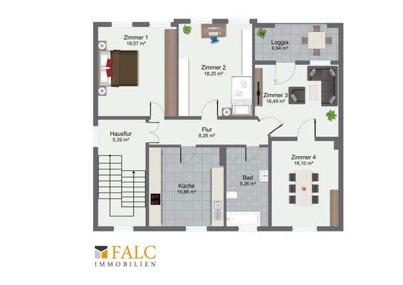 Grundriss Obergeschoss