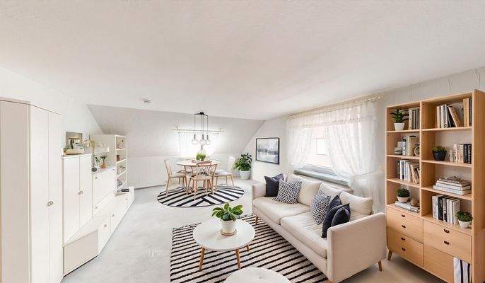 Einrichtungsbeispiel Wohnzimmer DG 