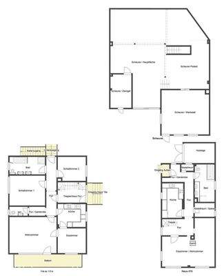 Grundrisse EG: Haus #15a, Nebengebäude und #15