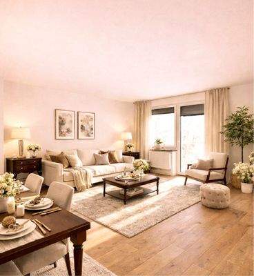 KI-generierter Wohnbereich