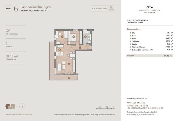 Eckdaten / Grundrissplan