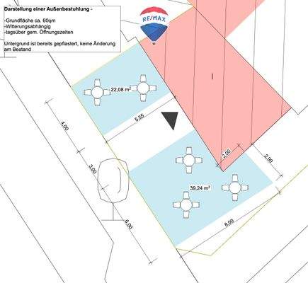 Lageplan Außensitzplätze